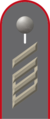 Dienstgradabzeichen eines Stabsgefreiten der Heeresflugabwehrtruppe auf Schulterklappe der Jacke des Dienstanzuges für Heeresuniformträger