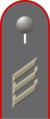 Dienstgradabzeichen eines Hauptgefreiten der Artillerietruppe auf Schulterklappe der Jacke des Dienstanzuges für Heeresuniformträger
